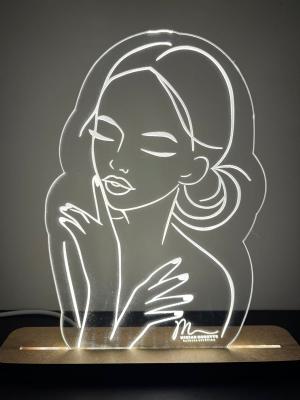 LUMINÁRIAS PERSONALIZADA Acrílico Transparente, MDF e Led 20 cm de Cumprimento   Gravação, Colagem e cortes especiais 