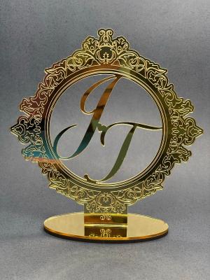 TOPO DE BOLO EM ACRÍLICO 2mm 15X15 Gravado Gravado no Acrílico Espelhado Colagem 